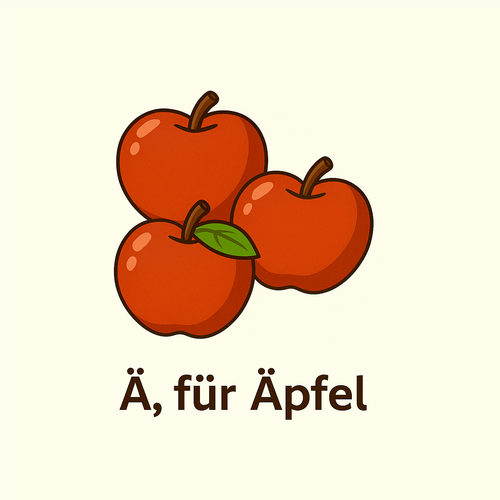 Ä für Äpfel_German Alphabet for beginners_Learning Material for Children in German