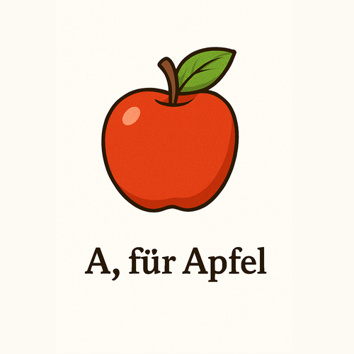 A für Apfel_German Alphabet for beginners_Learning Material for Children in German