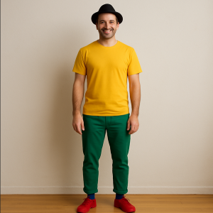 Dad wearing different color items help with colors